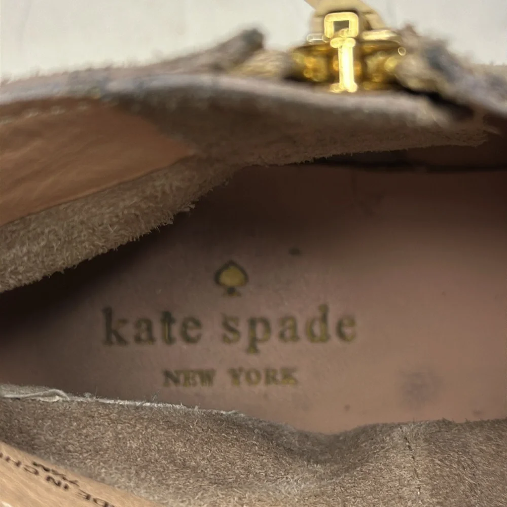 Kate Spade Suede Ankle Boots Tassel Accents Booties Women’s Size 7.5